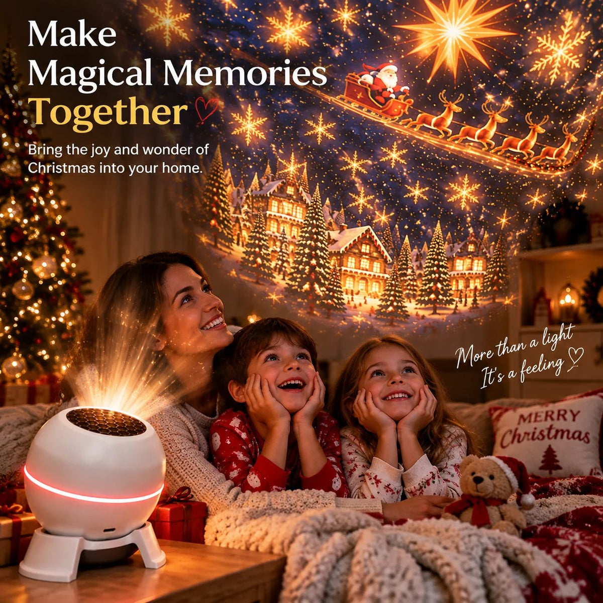 Turn Any Room Into a Christmas Wonderland – Holiday Projection Night Light