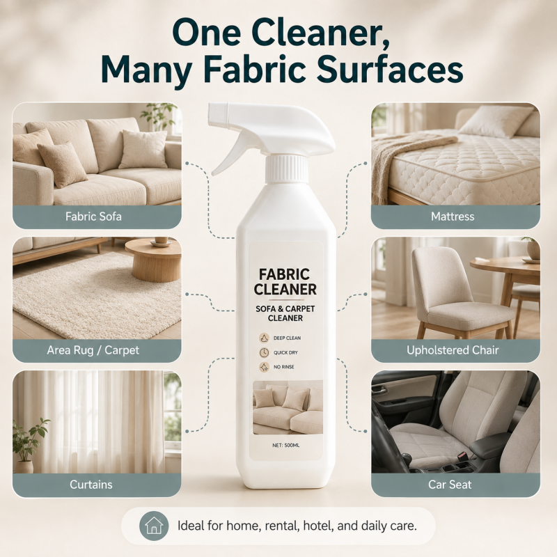 🧼 Waterless Fabric & Upholstery Cleaner Spray – Quick-Dry Stain & Dirt Cleaning Solution